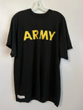 Military Army 3 Piece Set Physical Fitness Uniform 2 Shirts/1 Bag Black Large