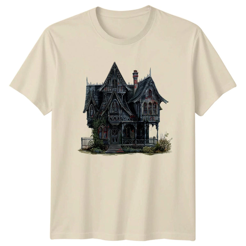 Gothic Victorian House T-Shirt Halloween Haunted Architecture Gift For Him