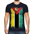 Mozambique Grunge Flag Men T-Shirt Mozambique Football Mozambican Shirt
