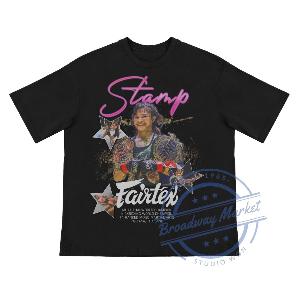 Stamp Fairtex T-Shirt Heavyweight Oversized Tee Muay Thai Kickboxing Gear UFC