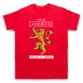 GAME OF THRONES HOUSE LANNISTER HEAR ME ROAR LION TV MENS & WOMENS T-SHIRT