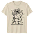 Walking Nature Girl Womens T-Shirt Boho Nature Birthday Gift For Her