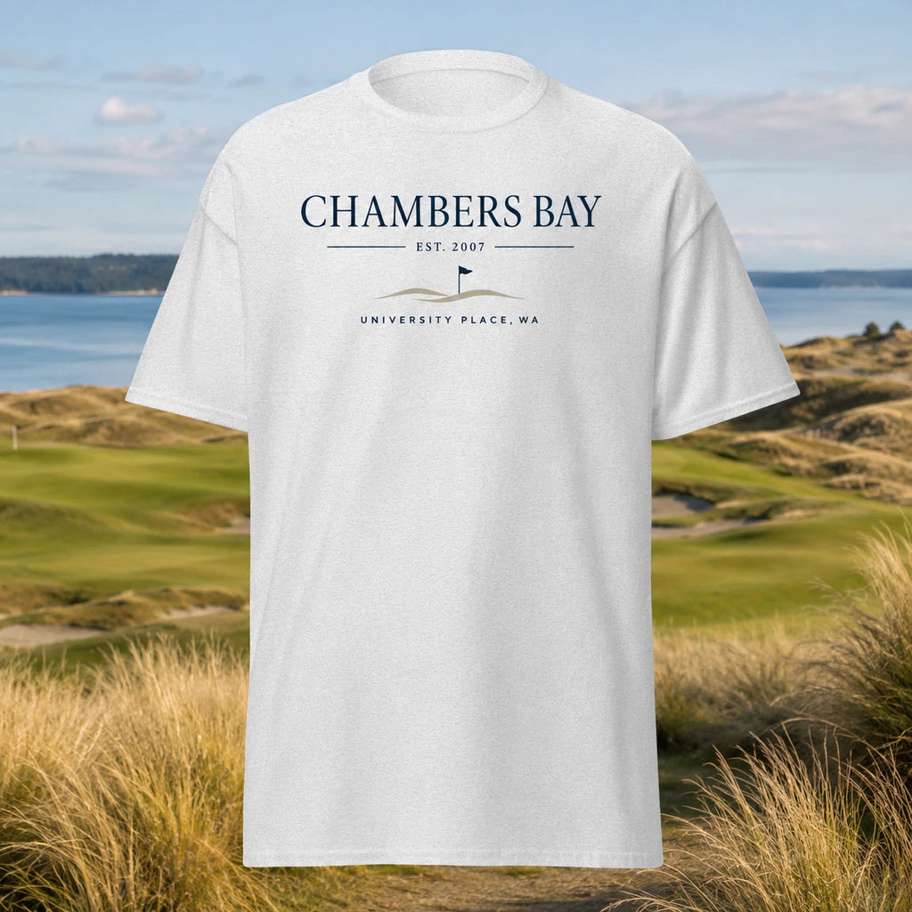 Chambers Bay Golf Shirt University Place WA Golf Tee Mens Golfer Gift