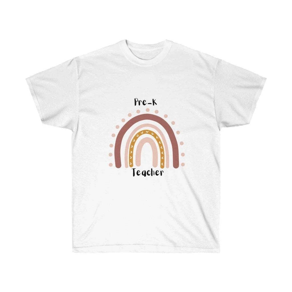 Boho Rainbow Pre-K Teacher Tee