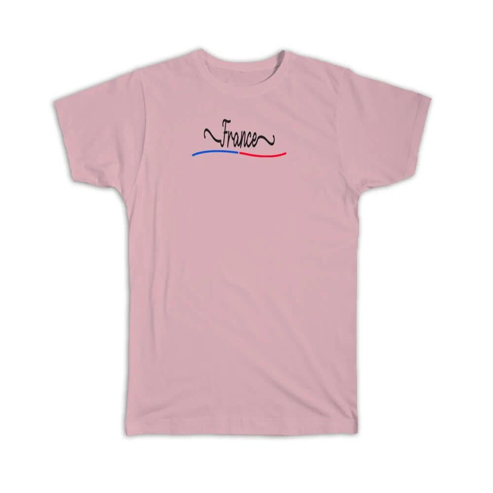 Gift T-Shirt : France Flag Colors French Travel Expat Country Minimalist