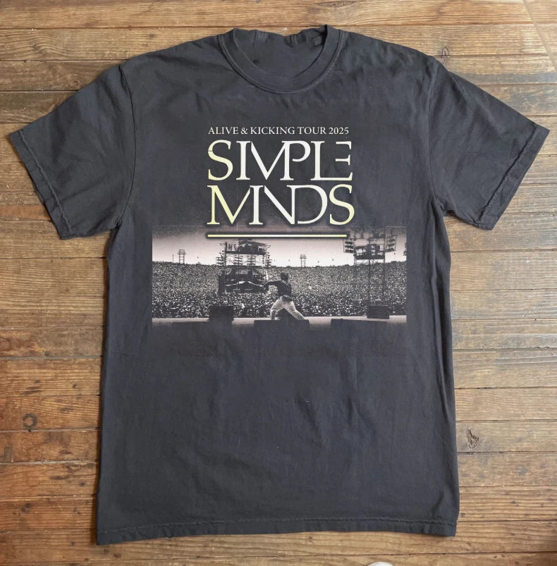 SIMPLE MINDS BRING ALIVE & KICKING TOUR 2025 All Size T-Shirt