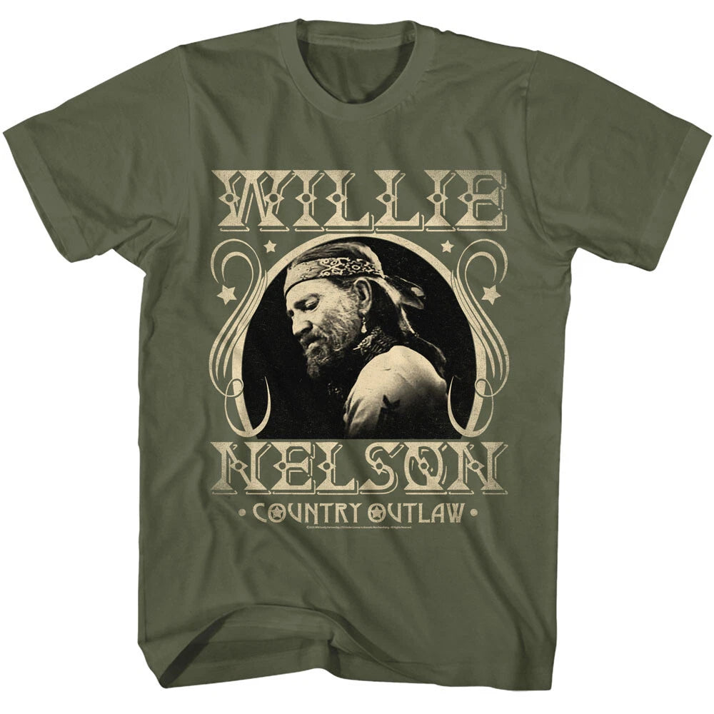 Willie Nelson Photo Men's T Shirt Country Outlaw Music Merch