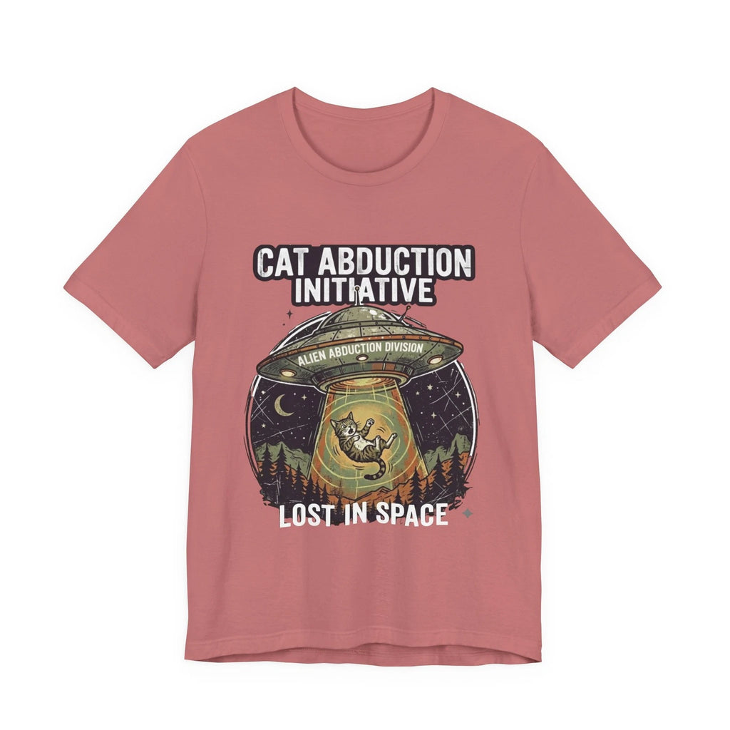 Cat Abduction Initiative Lost in Space Tee | Alien UFO Cat Illustration