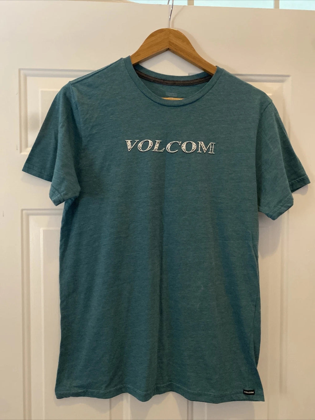 Volcom Men's Heather Green Modern Fit Logo Short Sleeve T-Shirt - Size M