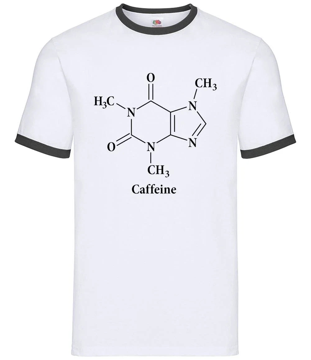 Caffeine Formula - Mens Ringer - Coffee Tea Espresso Science Latte Gift