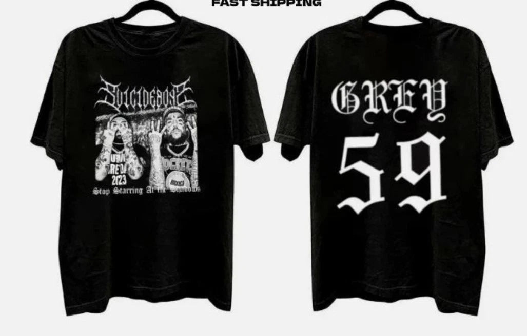 Sale Suicideboys Street Style Grey 59 Grey Day Tour 2025 Music Concert T-shirt