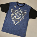 Affliction Sport T Shirt Mens 2XL Short Sleeve Graphic Blue Black Y2k Grunge