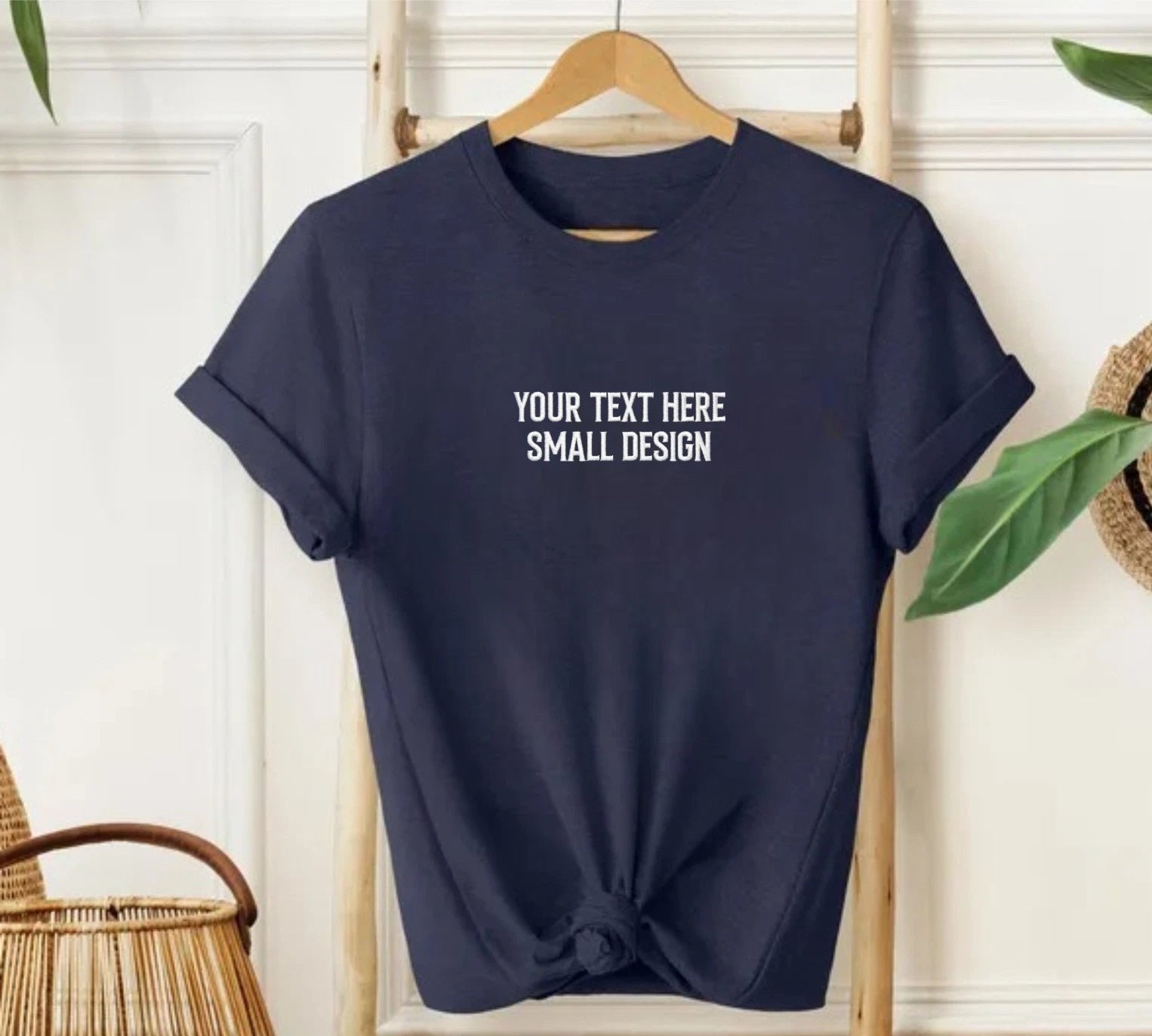 Personalised Embroidered Text & Logo T-Shirt - Custom Small Design Tee Top