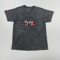 Keith Haring T Shirt Mens Large Gray Acid Wash Graphic Art Tee Cotton