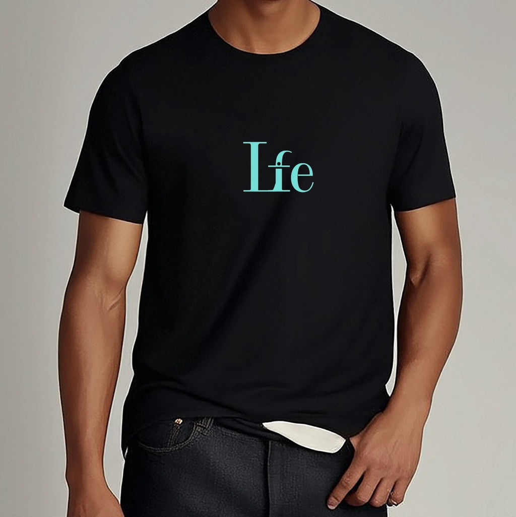 Minimalist “Life” Simple Modern Quote Tee Graphic Unisex Men Women Shirt