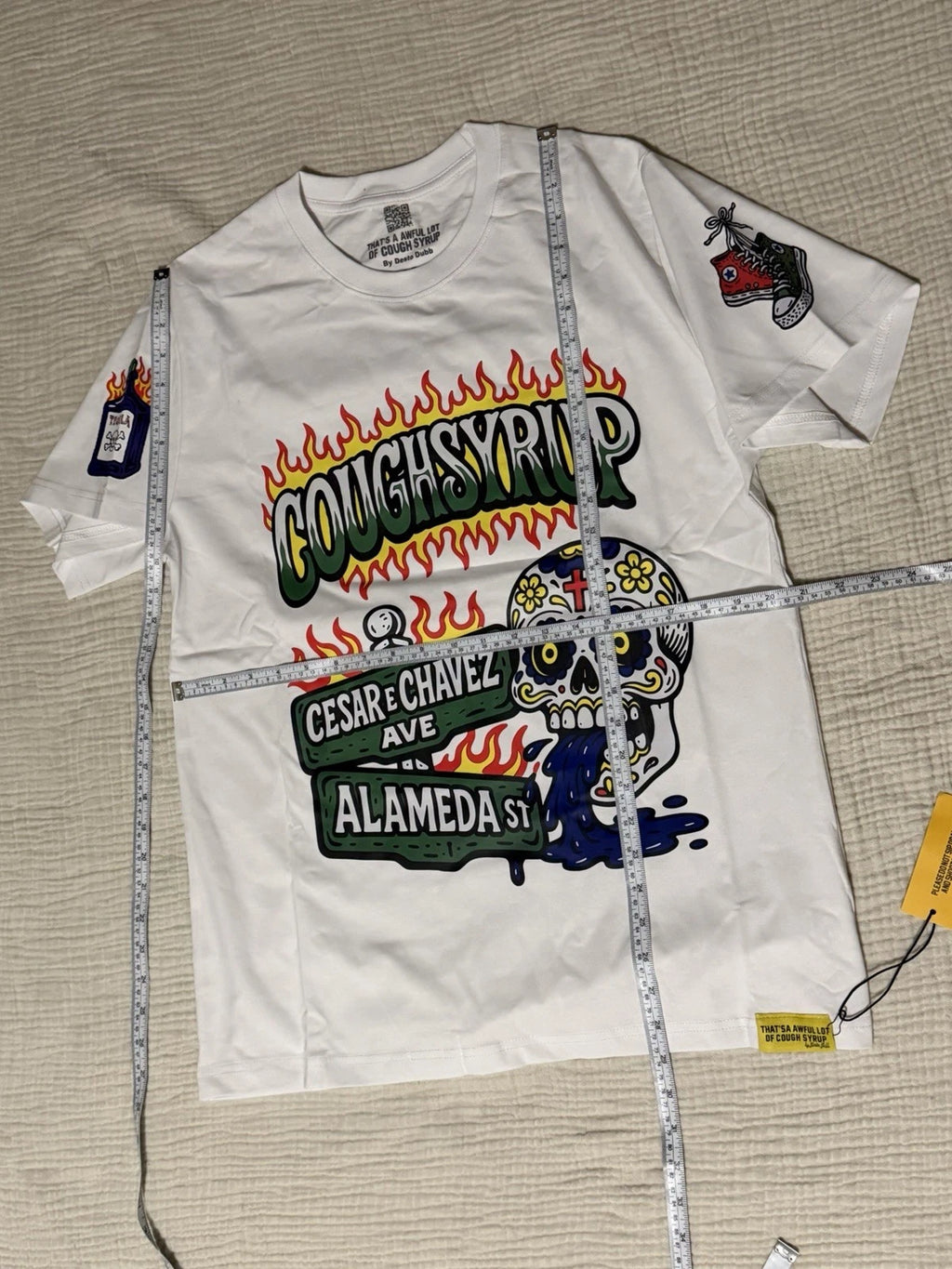 That’s An Awful Lot Of Cough Syrup Cesar Chavez T-Shirt White (Size Medium)