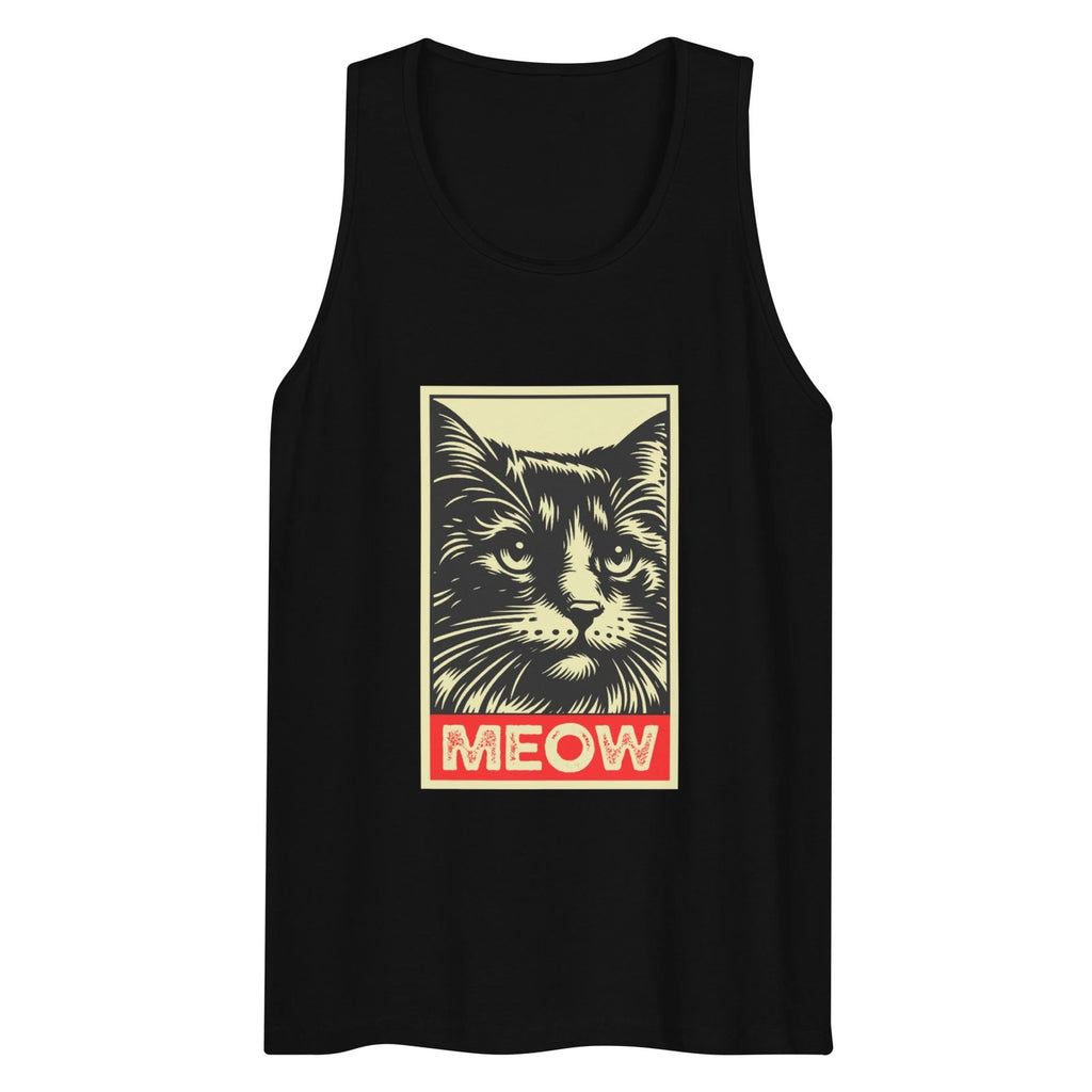 Funny Cat MEOW Obey Poster Style T-Shirt