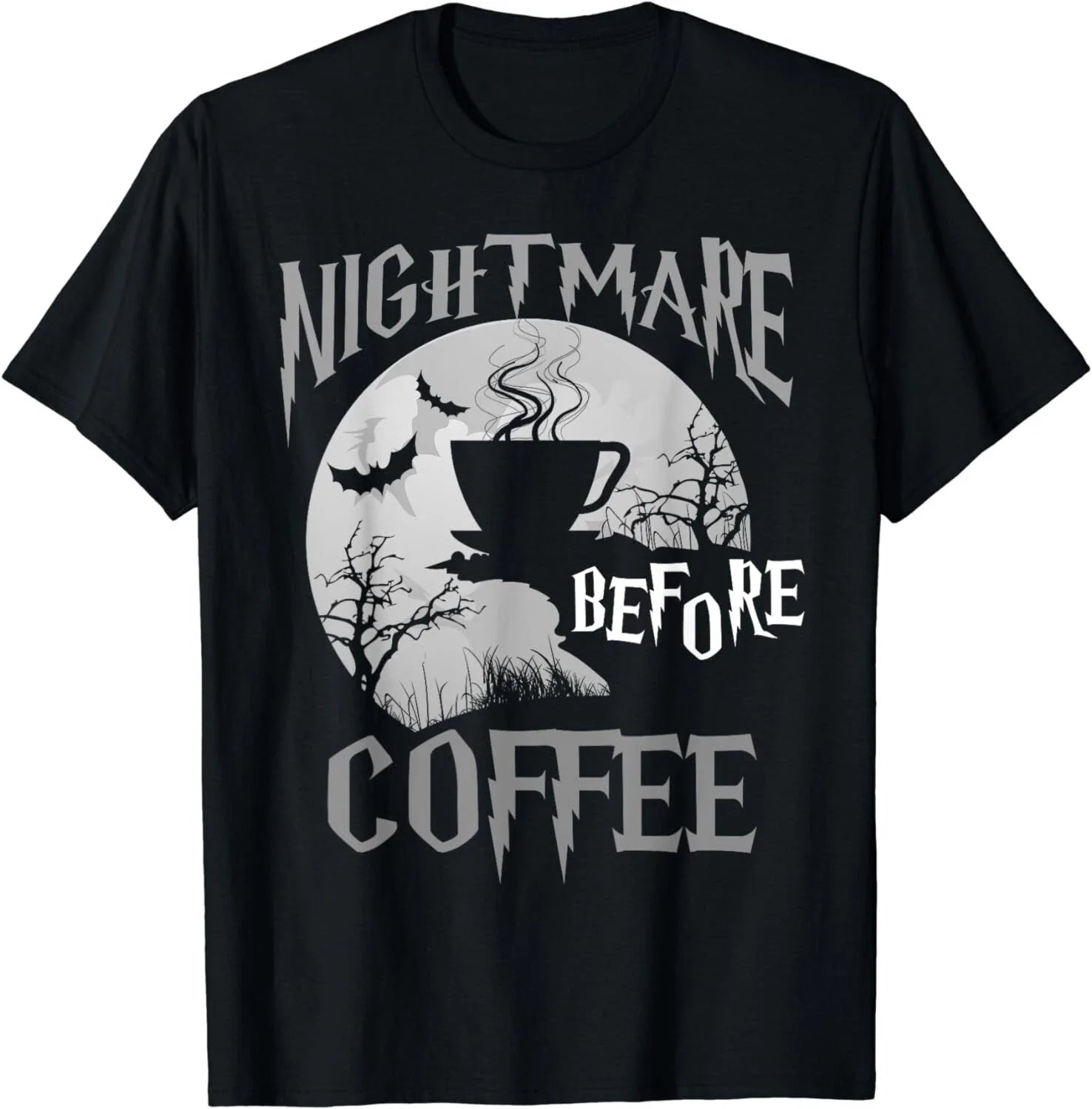 Cute Nightmare Before Coffee Halloween Shirt Funny Mug Gift T-Shirt