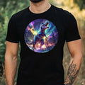 Mens T-Shirt T-Rex Holographic Motif Cotton Size XS to 5XL