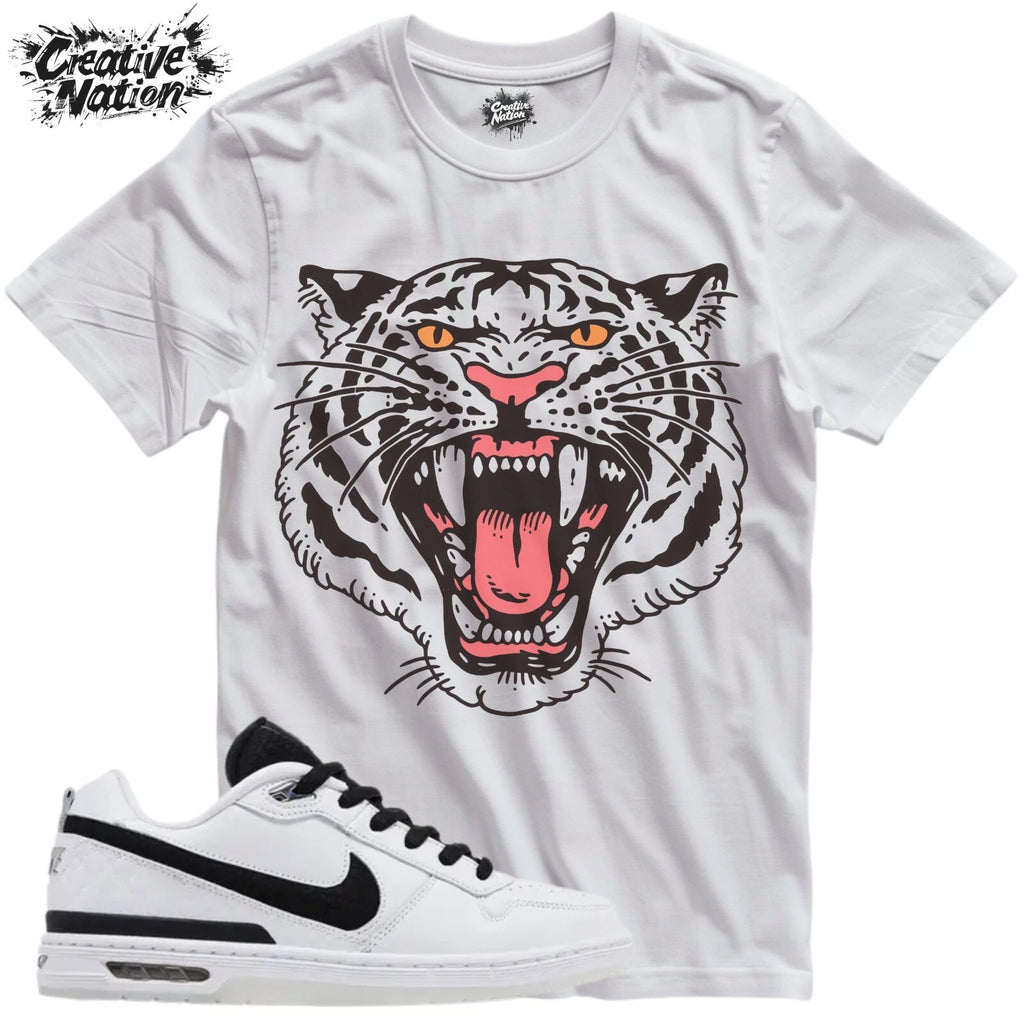 Shirt To Match White Black Unisex Tee Tiger Tee