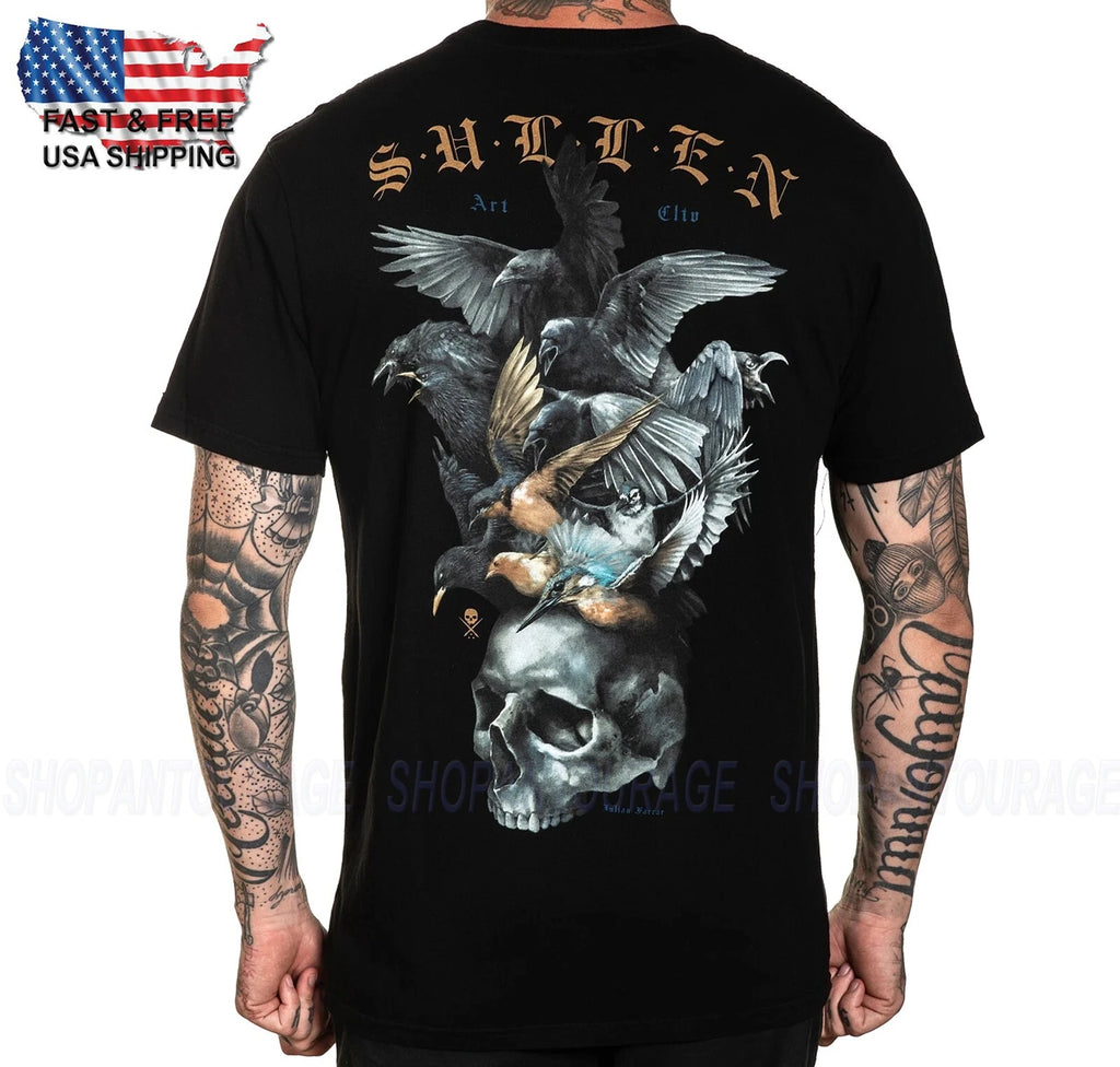 Sullen Art Collective Flock Premium Fit SCM3605 New T-Shirt da Uomo