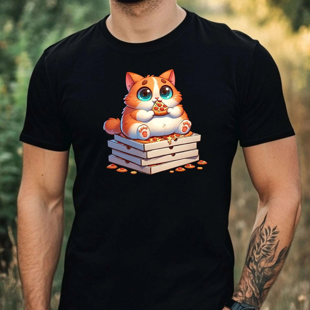 Mens Animal Pizza Print Cotton T-Shirt Size XS to 5XL