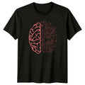 Left Brain Right Brain Floral Creative Womens T-Shirt Psychology Anatomy Mothers