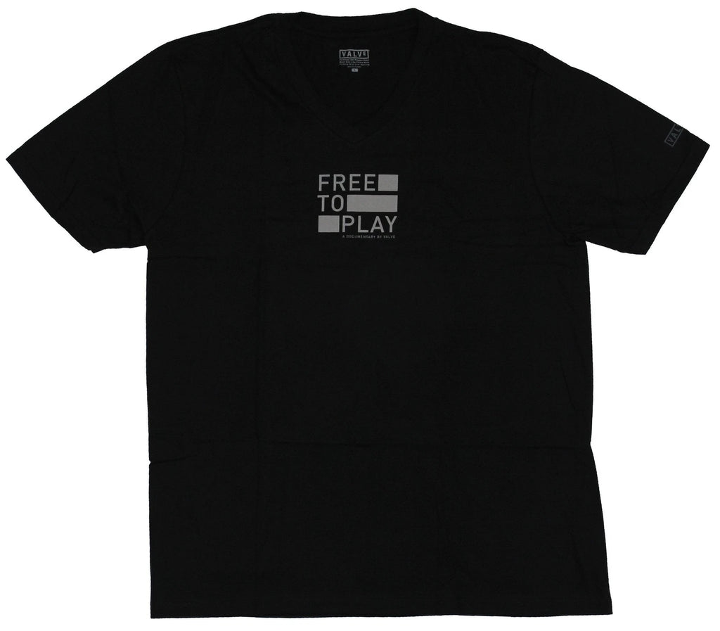 Free to Play Adult New T-Shirt - Documentary Valve Simple Word Logo Pic