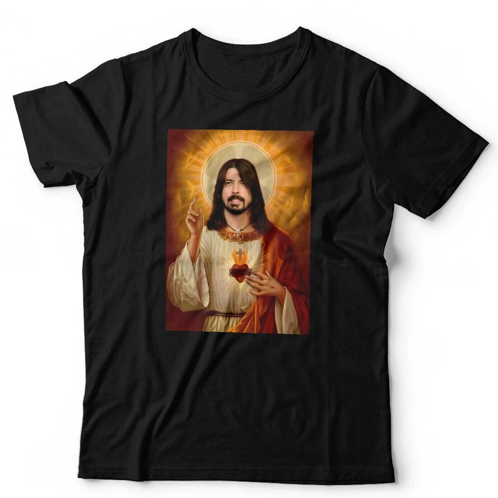 Dave Grohl Jesus Unisex TShirt Large Fit 3-5XL Vintage Rock Retro Funny Parody