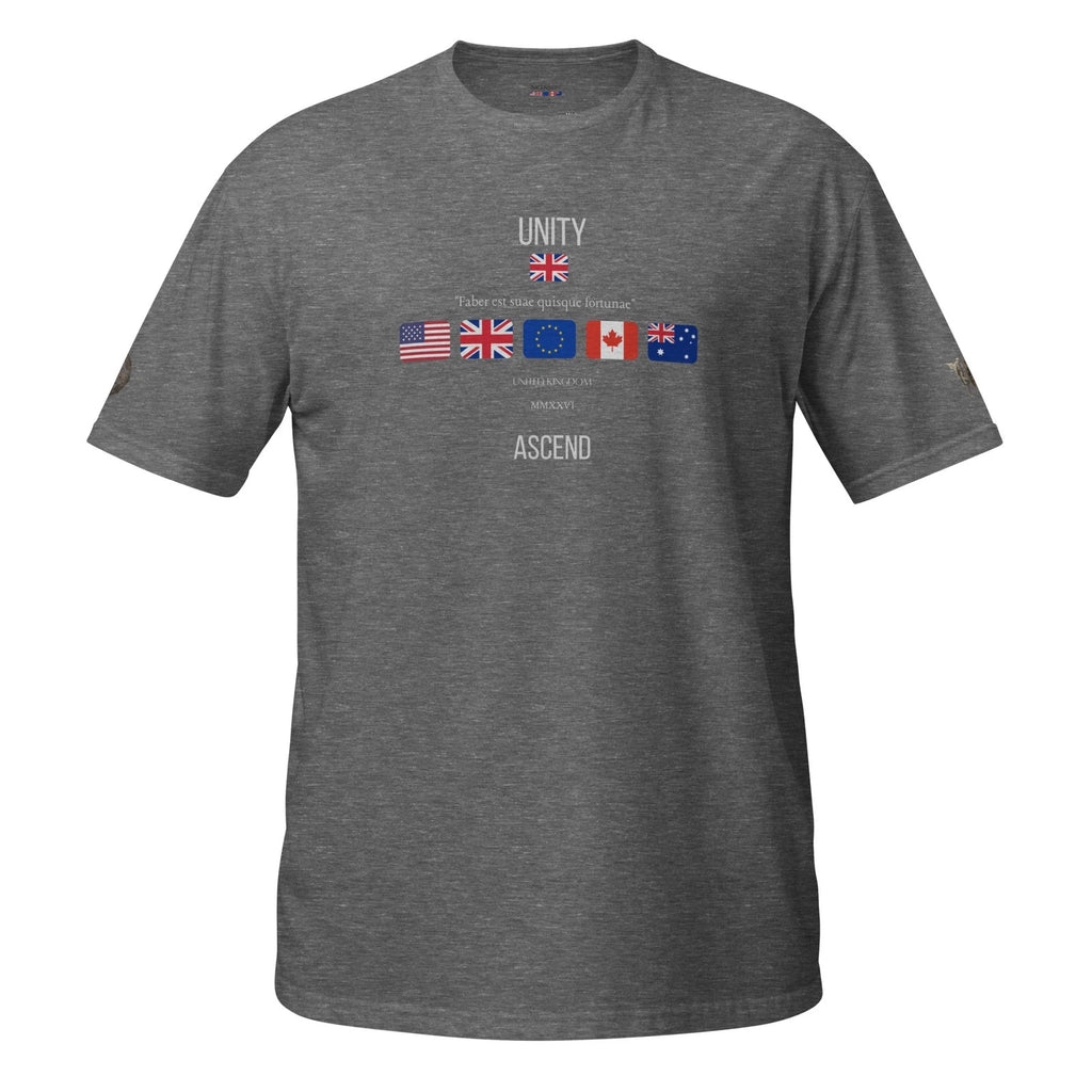 Heather Grey Military Short-Sleeve Unisex T-Shirt By Ascension UK