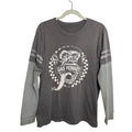 Gas Monkey Long Sleeve Shirt Gray Thermal T Shirt Mens Size L Grunge Punk