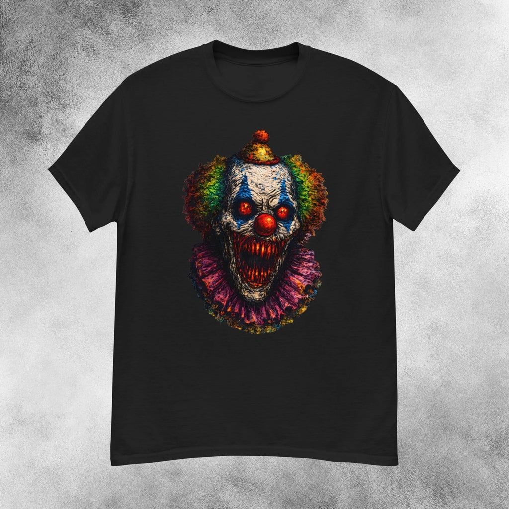 Sinister Evil Clown T-Shirt, Creepy Horror Graphic Tee Men's S-2XL