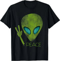 Alien Peace Cool Funny Cute UFO Lover Birthday Gift T-Shirt Small