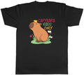 Capybara Vibes Only Mens T-Shirt Tee Gift Top