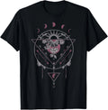 Geometric Shapes Half Sun Half Flower Boho T-Shirt
