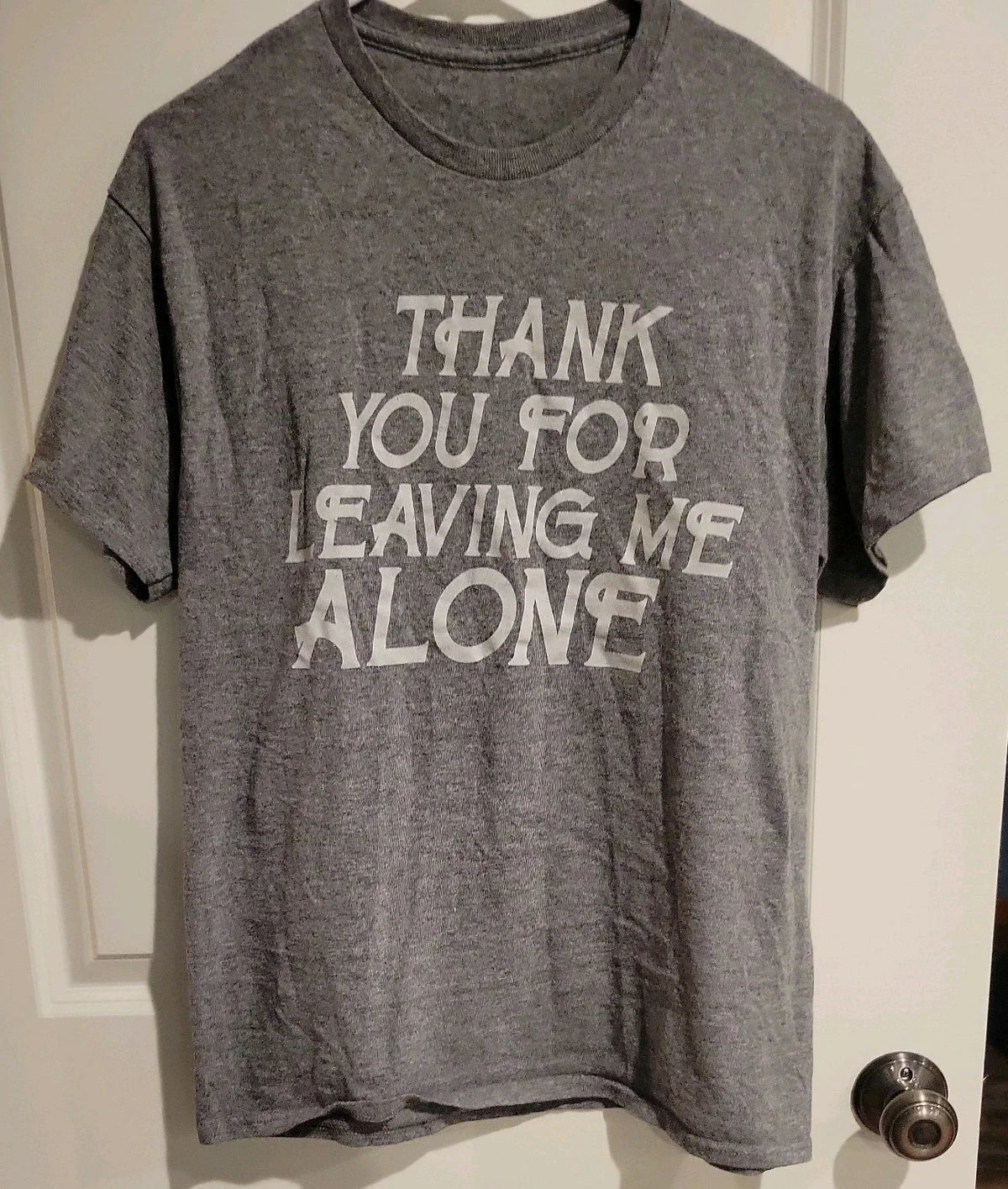 Thank you for leaving me alone - shirt introvert funny antisocial gray goth
