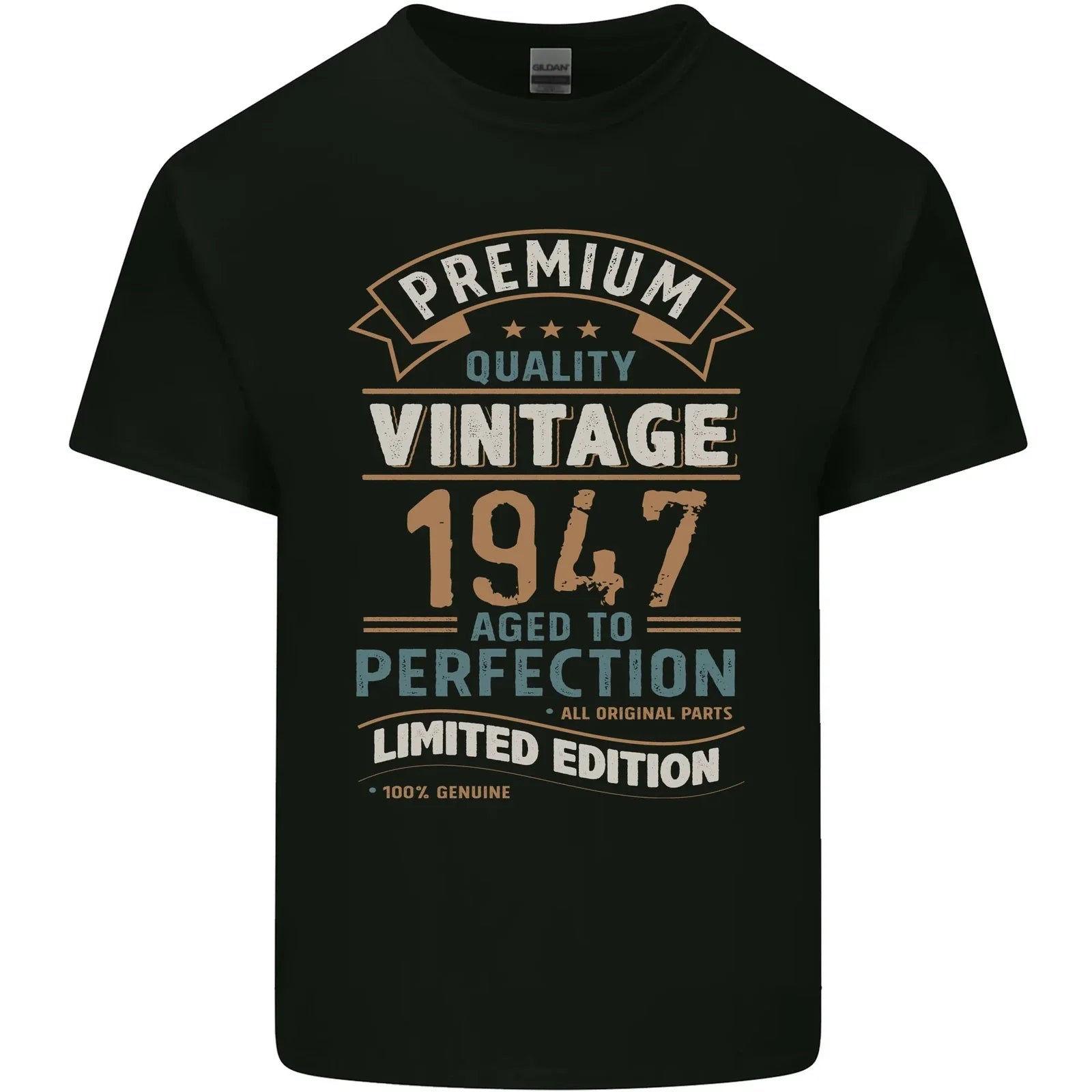 Premium Vintage 79th Birthday 1947 Mens Cotton T-Shirt Tee Top