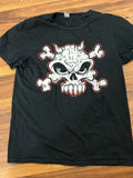 Hemlock Death Metal Band T Shirt Skull Crossbones Gildan Small S Y2K