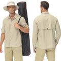 Men UPF 50+ Fishing Shirt Long Sleeve Sun Protection Hiking Tactical Work Top