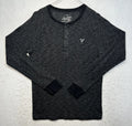 American Eagle Shirt Men’s size S Black Thermal Long Sleeve Pullover Casual