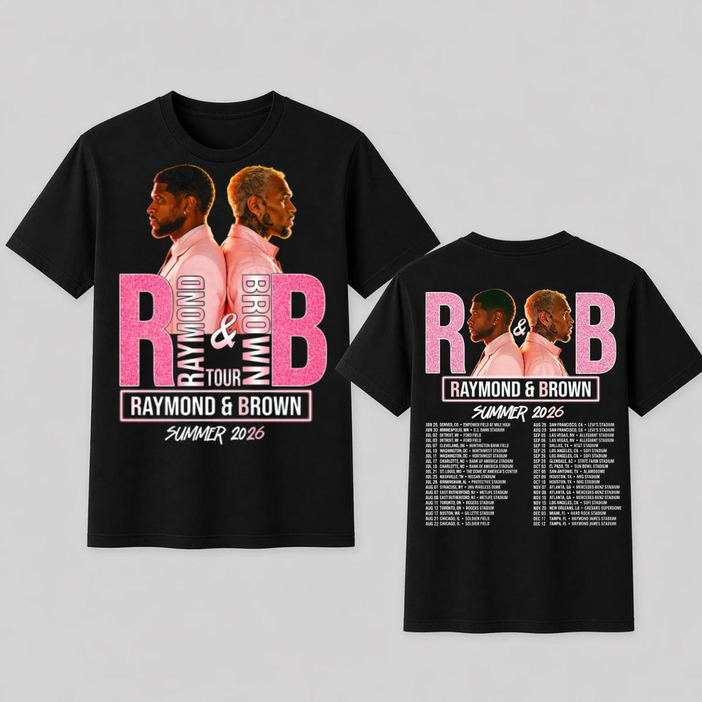 Raymond & Brown Tour 2026 T-Shirt Summer Concert Graphic Tee Black Unisex