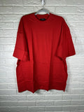 PEDA 3XL Oversized Red Tee Shirt Minimalist Streetwear Basic Unisex