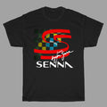 Ayrton Senna Sports Men's Black Size S to 5XL
