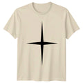 Geometric Star Design T-Shirt Minimalist Art Birthday Gift For Him And Her