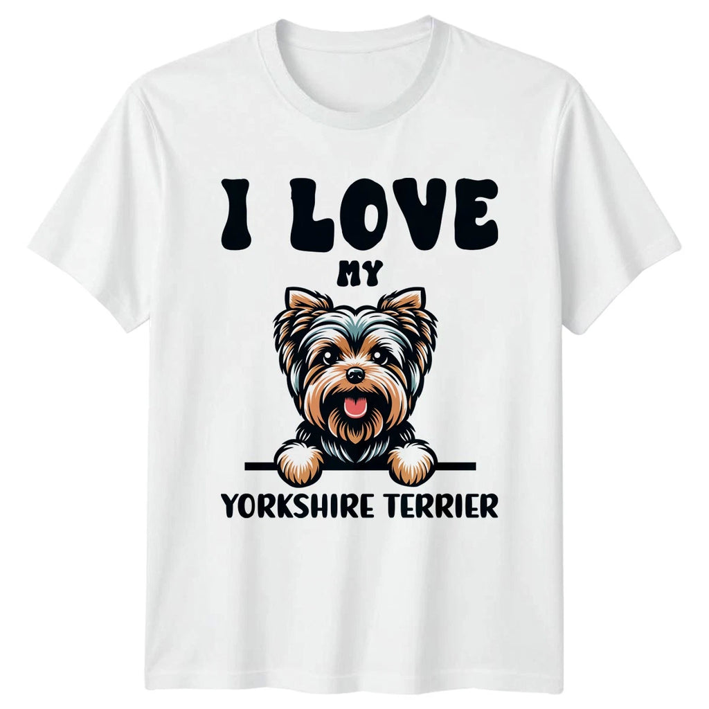 I Love My Yorkshire Terrier T-Shirt Yorkie Dog Birthday Gift For Him And Her