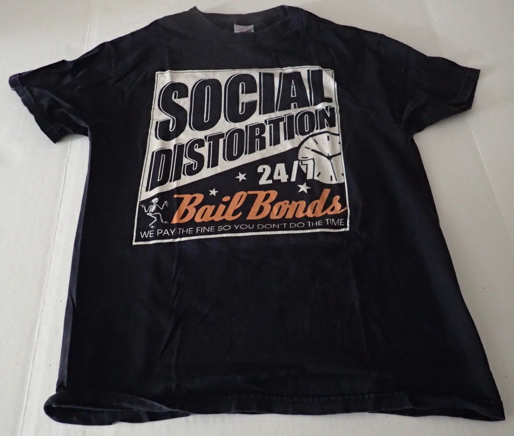 SOCIAL DISTORTION~VINTAGE~ BAIL BONDS 24/7~RARE MEDIUM~PUNK~GRUNGE~VG~MIKE NESS