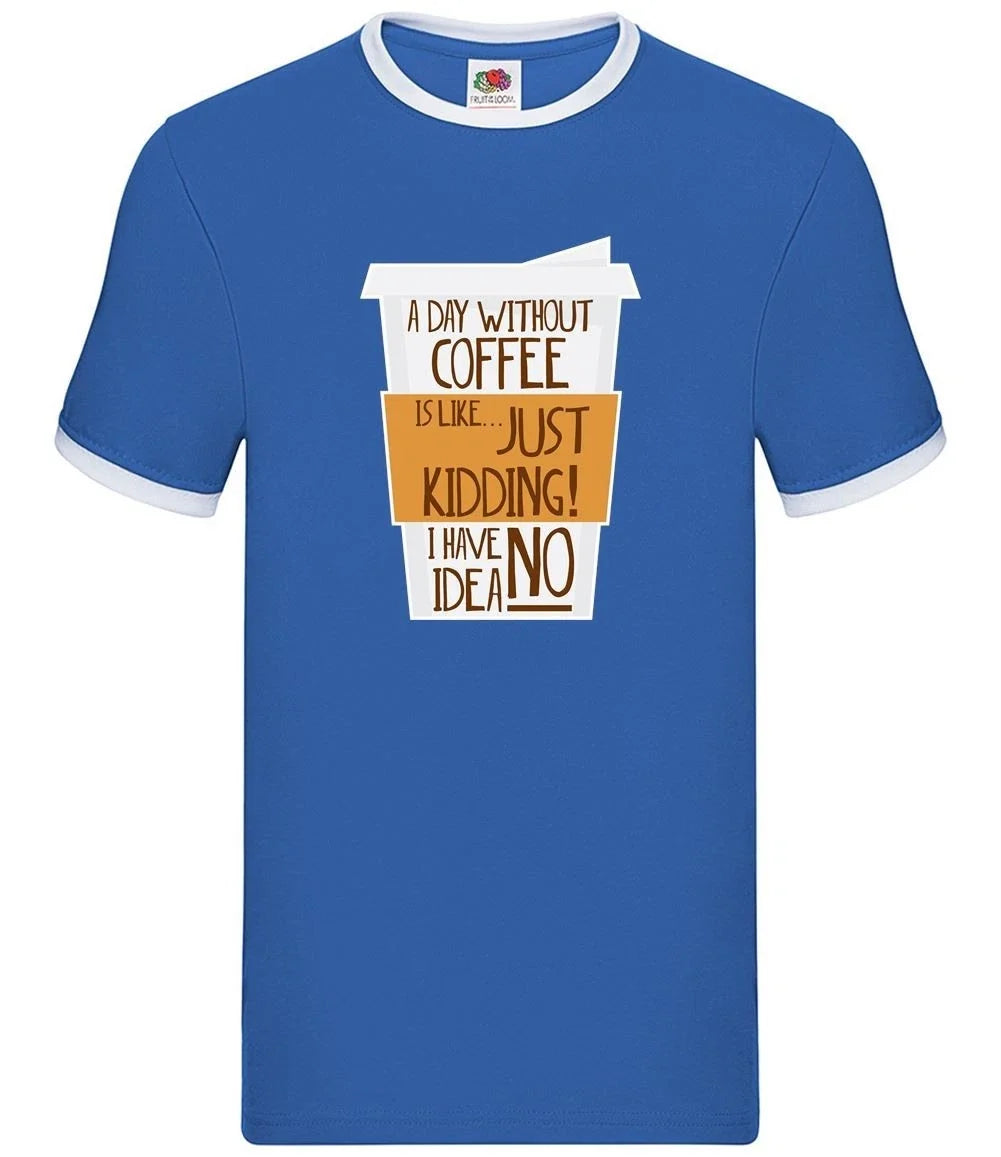 A Day Without Coffee - Mens Ringer - Latte Macchiato Americano Espresso