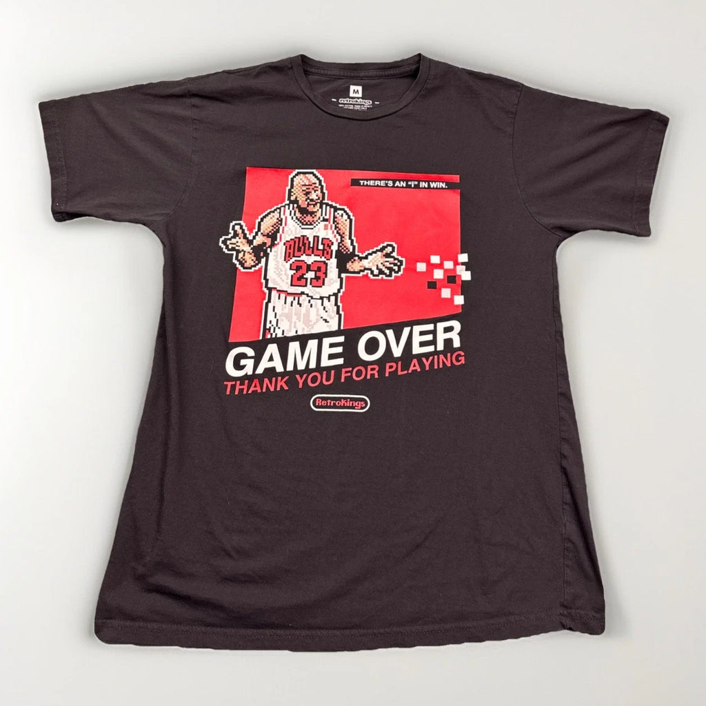 Retro Kings Street Wear Official Chicago Bulls #23 Game Over Black T Shirt Sz M