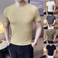 Lightweight Slim Fit T-Shirt Slim Fit Crew Neck Breathable Thin Regular Length