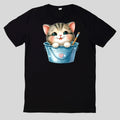 Cute Animal In A Bucket Cotton T-Shirt Fun Fun Sayings Funny Cartoon